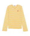Comme Des Garçons Long-sleeved T-shirt In Yellow
