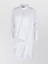 Comme Des Garçons Longline Asymmetric Hem Top Chest Pocket In Black