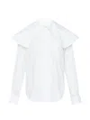 Comme Des Garçons Polyester Broad Garment Blouse In White