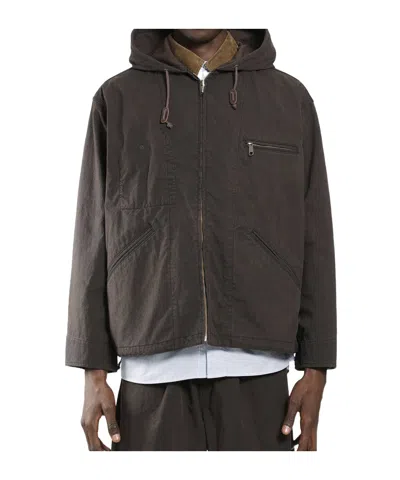 Comme Des Garçons Long-sleeve Casual Jacket In Brown