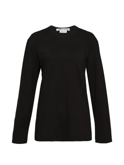 Comme Des Garçons Long-sleeve Cotton T-shirt In Black