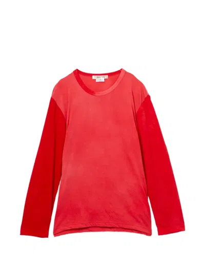 Comme Des Garçons Long-sleeve Top In Red