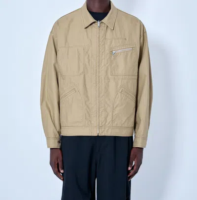 Comme Des Garçons Long-sleeve Zip-up Jacket In Gold