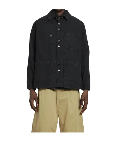 Comme Des Garçons Long-sleeved Casual Jacket In Black