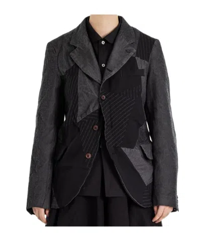 Comme Des Garçons Long-sleeved Casual Jacket In Black