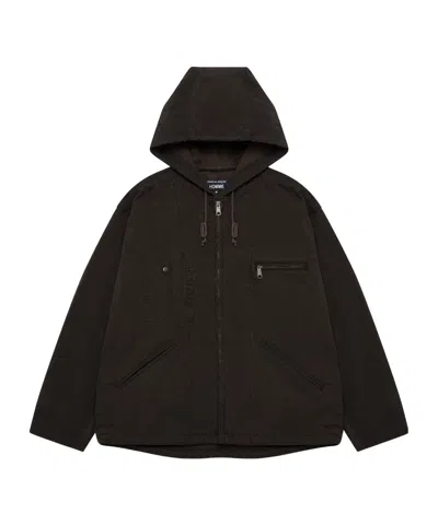 Comme Des Garçons Long-sleeved Casual Jacket In Brown