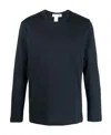 Comme Des Garçons Long Sleeve Crew Neck Knit Sweater In Black
