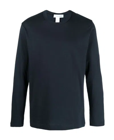 Comme Des Garçons Longsleeved Cotton T-shirt In Black