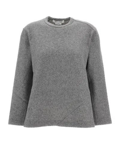Comme Des Garçons Comme Des Garcons Long-sleeved Crewneck Sweatshirt In Gray