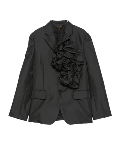 Comme Des Garçons Long-sleeved Jacket In Black