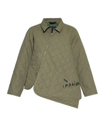 Comme Des Garçons Long-sleeved Jacket In Green