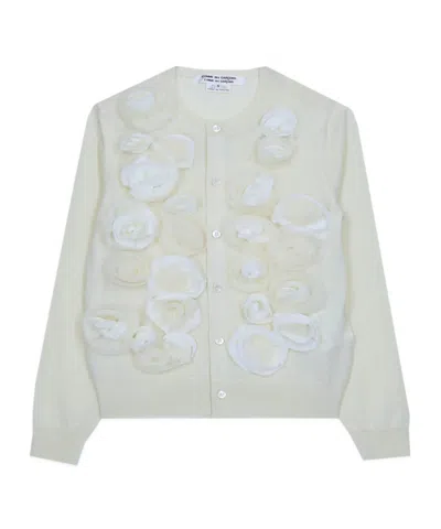 Comme Des Garçons Long-sleeved Knitwear In White
