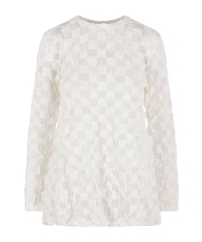 Comme Des Garçons Long-sleeved Knitwear In White