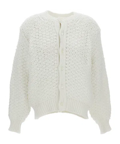 Comme Des Garçons Long-sleeved Knitwear In White