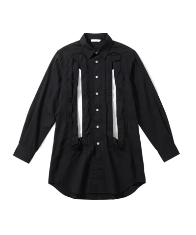 Comme Des Garçons Long-sleeved Shirt In Black