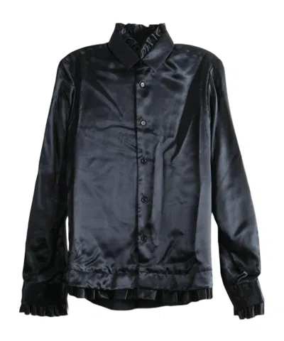 Comme Des Garçons Long-sleeved Shirt In Black