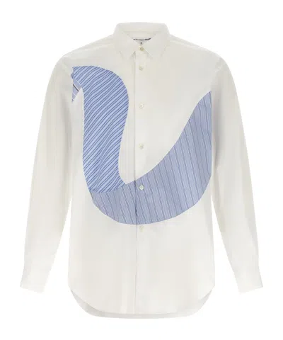Comme Des Garçons Long-sleeved Shirt In White
