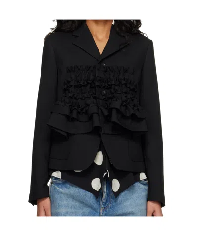 Comme Des Garçons Long-sleeved Suit Jacket In Black