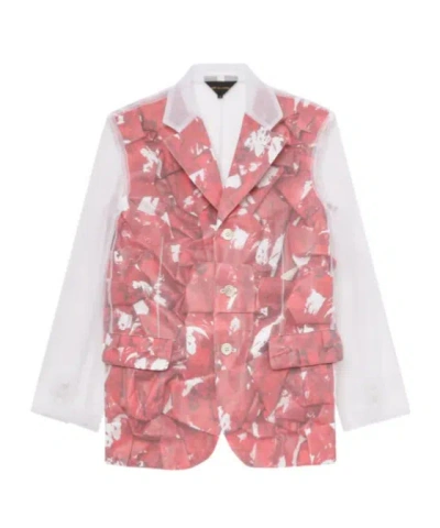 Comme Des Garçons Long-sleeved Suit Jacket In Multi