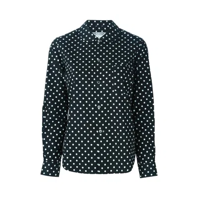 Pre-owned Comme Des Garçons Loose Fit Pocket Blouse 'white/black' | Women's Size S