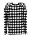 Comme Des Garçons Wool Sweater With Padded Shoulders In Black