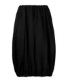 Comme Des Garçons Elasticated-waist Draped Skirt In Black