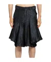 Comme Des Garçons Lotus Leaf Button Shorts In Black