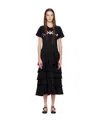 Comme Des Garçons Lotus Leaf Edge Dress In Black