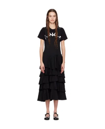 Comme Des Garçons Lotus Leaf Edge Dress In Black