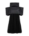 Comme Des Garçons Wide-sleeves Puffball Midi Dress In Black