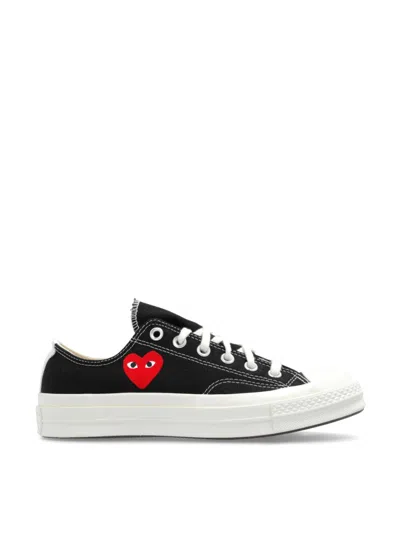 Comme Des Garçons Low-top Canvas Sneakers In Black