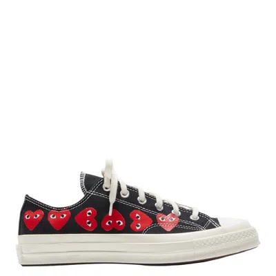 Comme Des Garçons Comme Des Garcons Low Top Multi Heart Sneaker In Black