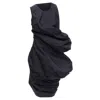 Comme Des Garçons Comme Des Garcons Lumps Bumps Circle Cut Asymmetric Dress In Black