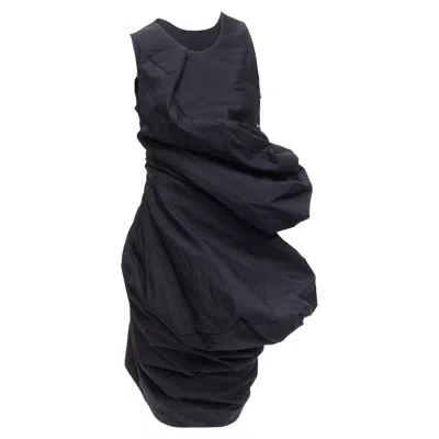 Pre-owned Comme Des Garçons Comme Des Garcons Lumps Bumps Circle Cut Asymmetric Dress In Black