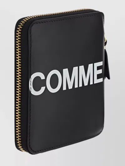 Comme Des Garçons Luxurious Calfskin Leather Wallet In Black