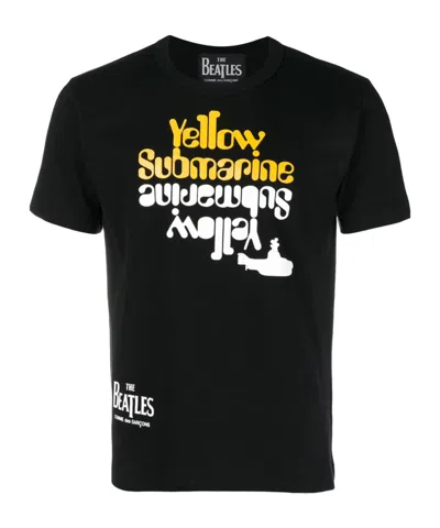 Comme Des Garçons Lyrics Printed T-shirt In Black