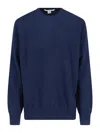 Comme Des Garçons Ribbed Crewneck Sweater Hem In Blue