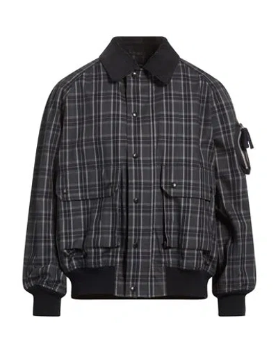 Comme Des Garçons Man Jacket Grey Size Xl Cotton, Polyester In Blue