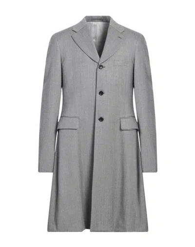 Comme Des Garçons Man Overcoat & Trench Coat Grey Size L Wool In Multi