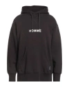 Comme Des Garçons Relaxed-fit Black Hoodie With Front Logo Print In Black