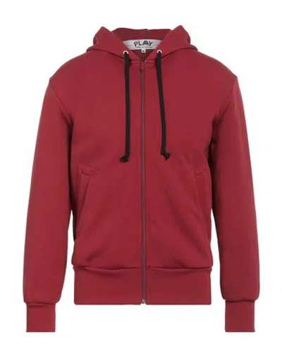 Comme Des Garçons Man Sweatshirt Burgundy Size M Polyester In Red