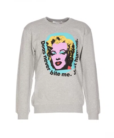 Comme Des Garçons Marilyn Monroe Print Sweatshirt In Grey