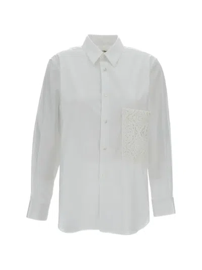 Comme Des Garçons Maxi Pocket Shirt In White