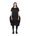 Comme Des Garçons Black Floral Midi Dress In Black