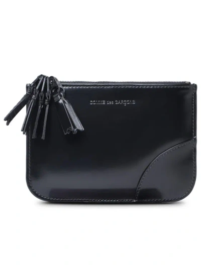 Comme Des Garçons Medley' Black Leather Card Holder