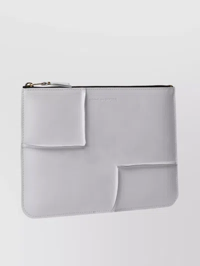 Comme Des Garçons 'medley' Leather Packet External Pockets In White
