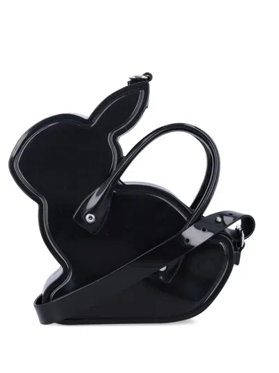 Comme Des Garçons Melissa Bunny Tote Bag In Black