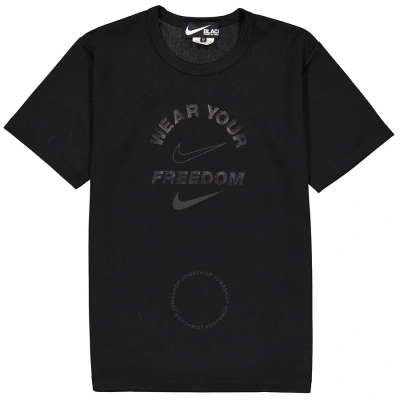 Comme Des Garçons Comme Des Garcons Men's Black Cotton Jersey Nike Freedom T-shirt