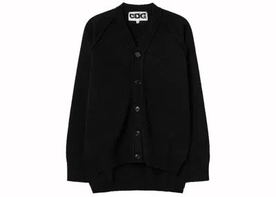 Pre-owned Comme Des Garçons Men's Comme Des Garcons Long Back School Cardigan In Black