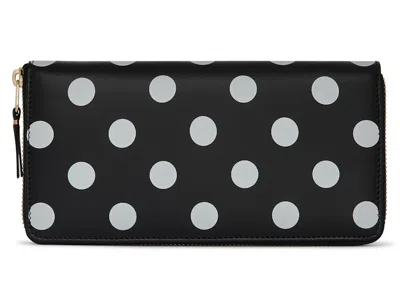 Pre-owned Comme Des Garçons Men's Comme Des Garcons Sa0110pd Wallet Polka Dots In Black